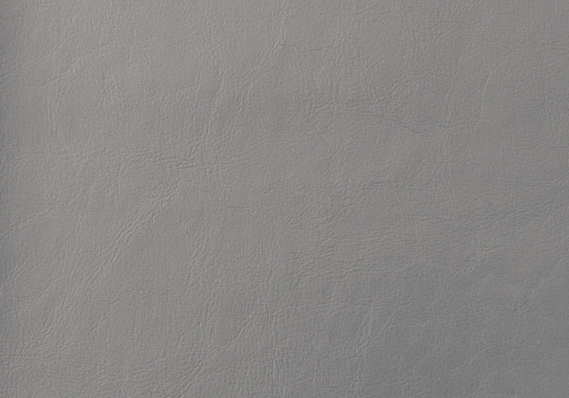 Tête de lit d’apparence cuir gris pour grand lit