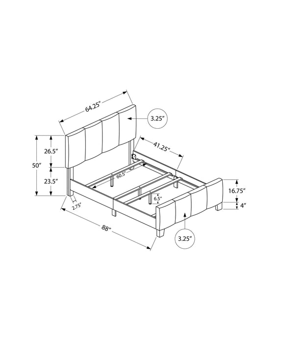 Grand lit d’apparence lin beige