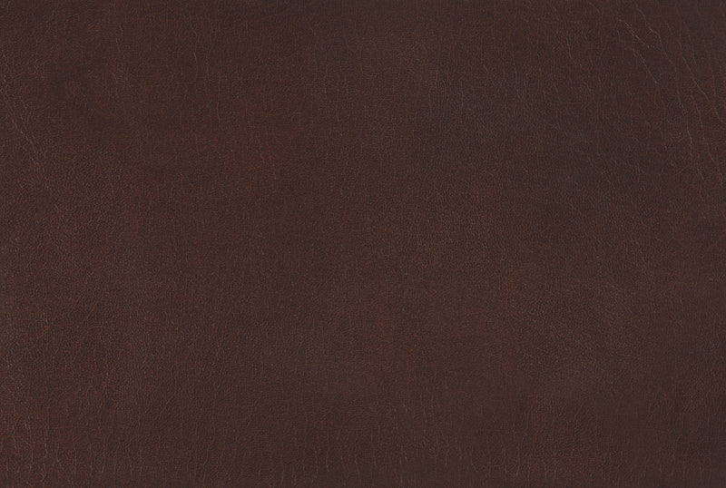 Tabouret bar noire et d’apparence cuir brun avec dossier courbé