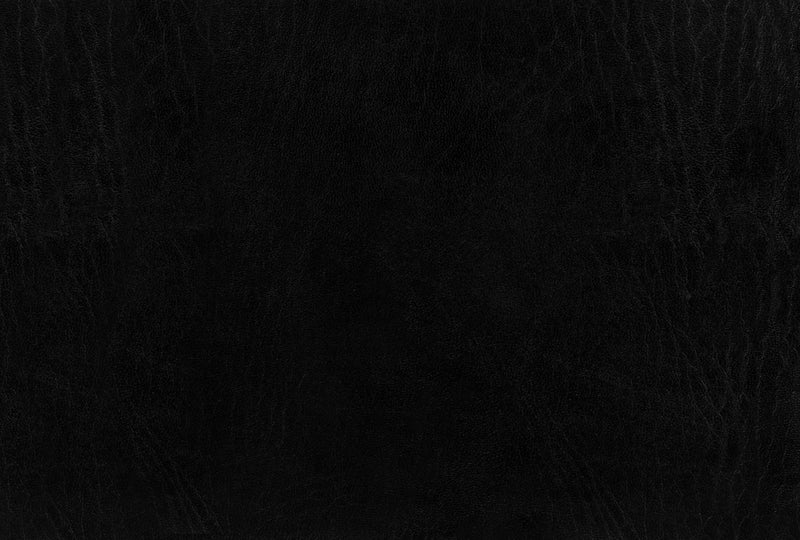 Tabouret bar noire et d’apparence cuir noir avec dossier courbé