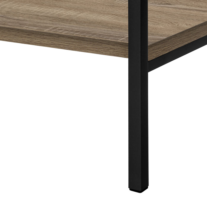 Bibliothèque taupe foncé et métal noir