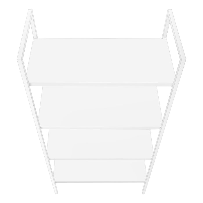 Bibliothèque blanche et métal blanc