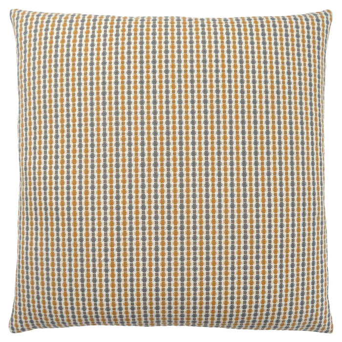 Coussin 1 pièce abstrait à pois gris et doré