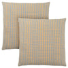 Coussin 2 pièces abstrait à pois gris et doré