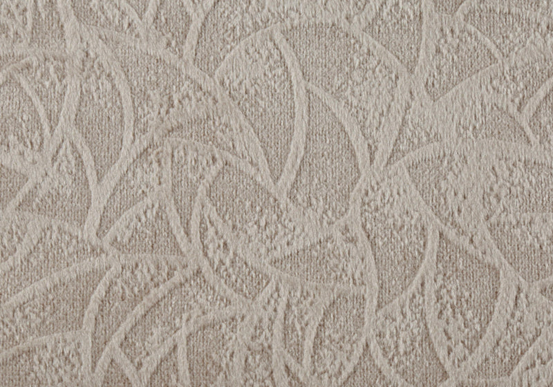 Coussin 1 pièce en velours à motif floral taupe