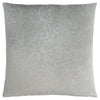 Coussin 1 pièce en velours à motif floral gris clair