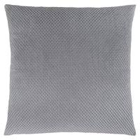 Coussin 1 pièce en velours à motif de diamant argenté