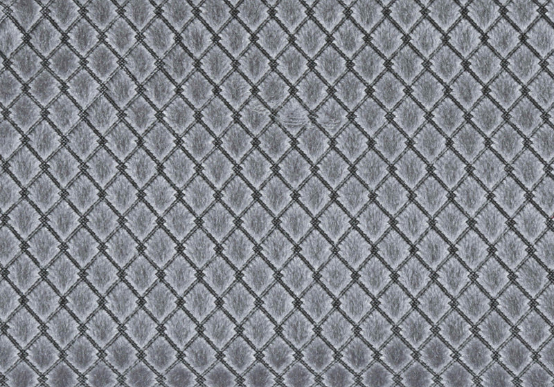 Coussin 1 pièce en velours à motif de diamant argenté