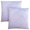 Coussin 2 pièces en velours à motif de plume violet clair