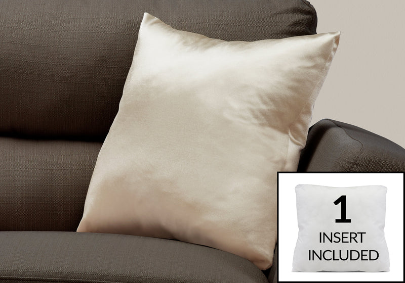 Coussin 1 pièce doré satiné