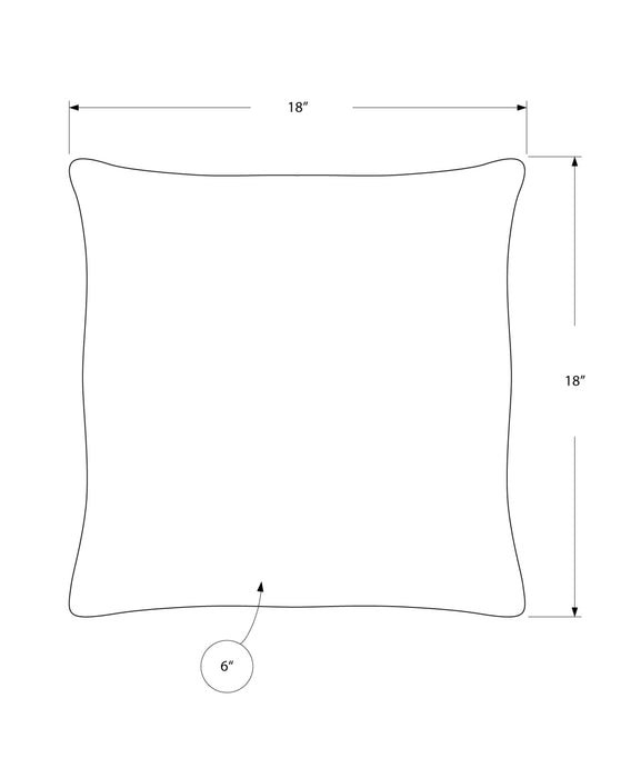 Coussin 1 pièce argenté satiné