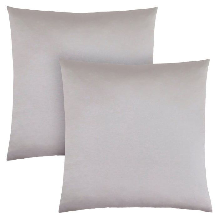 Coussin 2 pièces argenté satiné