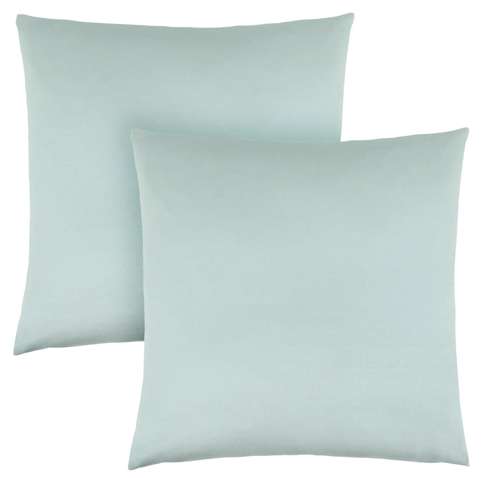 Coussin 2 pièces menthe satiné