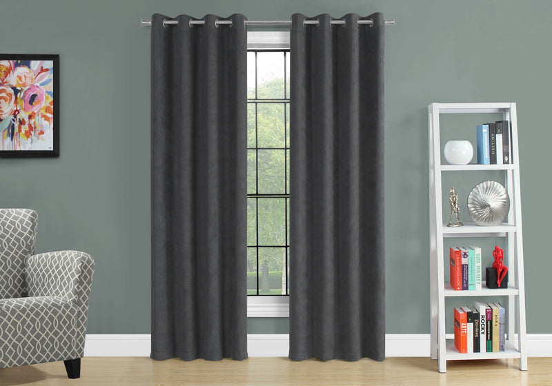 Rideau assombrissant 2 pièces gris - 54 po x 95 po