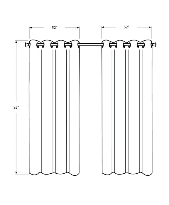 Rideau assombrissant 2 pièces ivoire - 52 po x 95 po