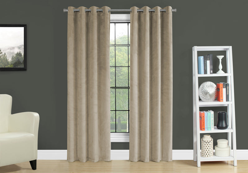 Rideau assombrissant 2 pièces beige - 52 po x 84 po
