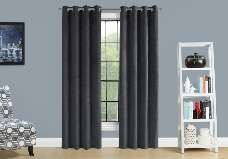 Rideau assombrissant 2 pièces gris - 52 po x 95 po