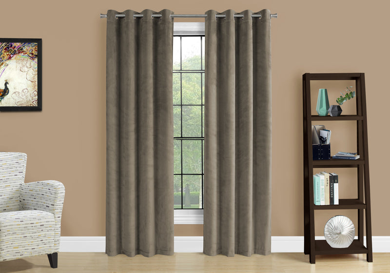 Rideau assombrissant 2 pièces taupe - 52 po x 84 po
