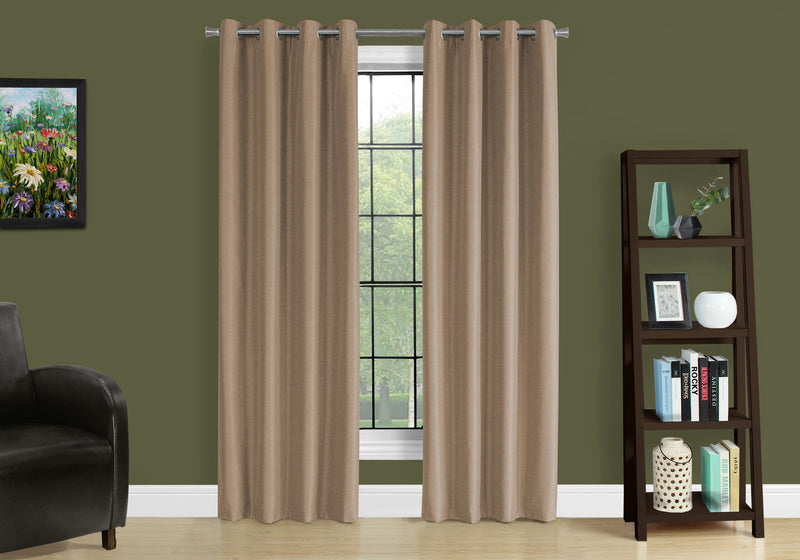 Rideau coupe-lumière 2 pièces brun - 52 po x 95 po