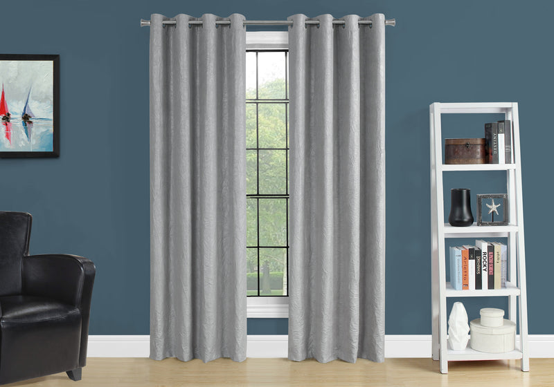 Rideau assombrissant 2 pièces argenté - 52 po x 95 po
