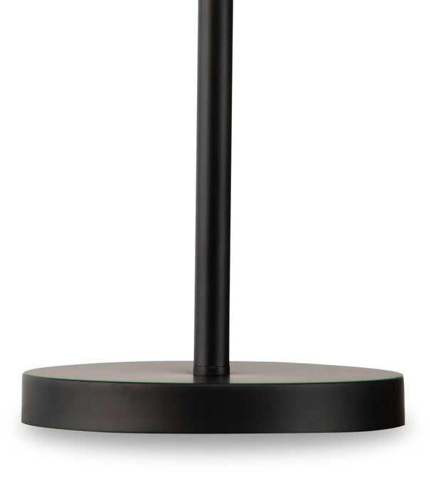 Lampe de table Jaxon industrielle de 25 po noir mat à 2 ampoules avec grillage métallique