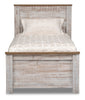 Kaia Twin Bed - {Country} style Bed in Whitewash {Engineered Wood}