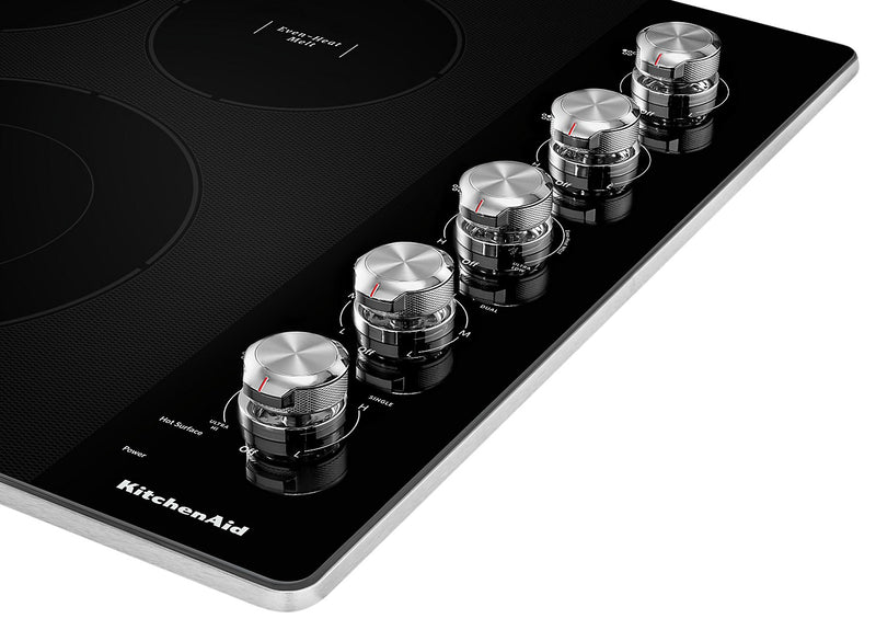 Surface de cuisson électrique KitchenAid de 30 po à 5 éléments - acier inoxydable - KCES550HSS