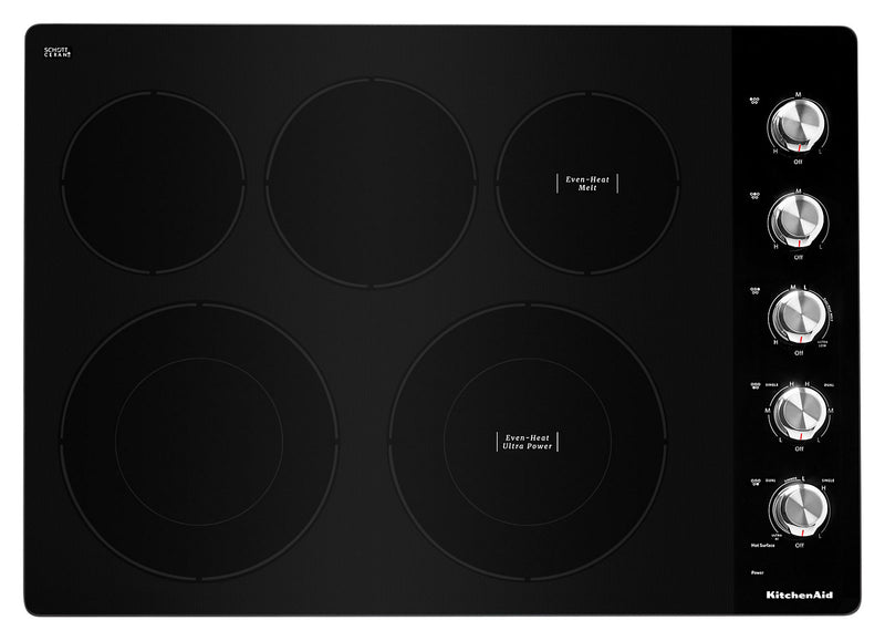 Surface de cuisson électrique KitchenAid de 30 po à 5 éléments - acier inoxydable - KCES550HSS