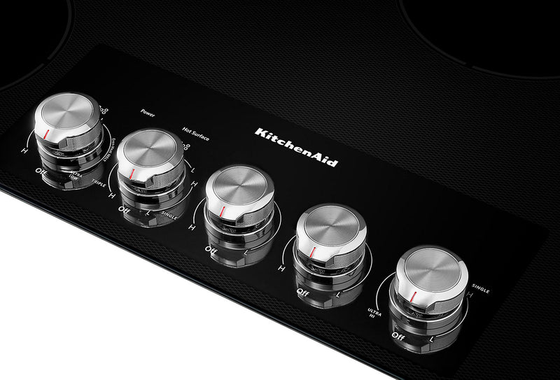 Surface de cuisson électrique KitchenAid de 36 po à 5 éléments - noire - KCES556HBL