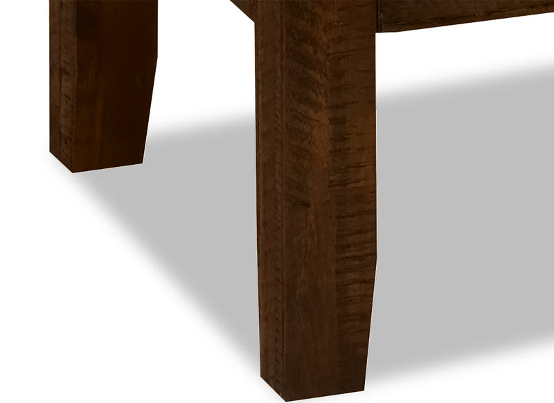 Table à café rustique Konagrove de 48 po avec rangement et roulettes - bois brun foncé