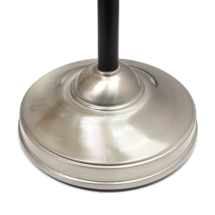 Ensemble 3 lampes Malbec (2 lampes de table, 1 lampe à pied) Elegant Designs noir et nickel brossé