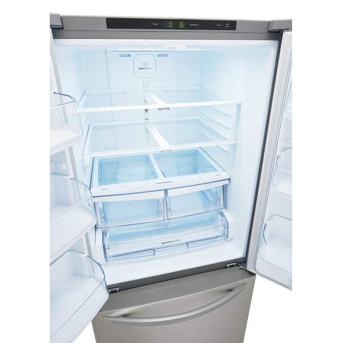 Réfrigérateur LG de 22 pi³ et de 30 po à portes françaises - acier inoxydable Smudge-ProofMD - LRFNS2200S