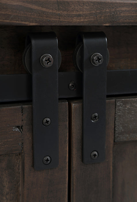 Meuble pour téléviseur rustique Madison de 60 po avec rangement et système de gestion des câbles pour téléviseurs jusqu’à 65 po - brun