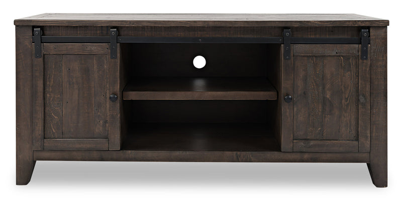 Meuble pour téléviseur rustique Madison de 60 po avec rangement et système de gestion des câbles pour téléviseurs jusqu’à 65 po - brun