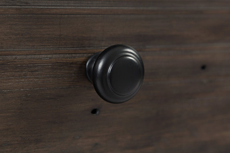 Table de fauteuil rustique Madison de 16 po avec rangement - bois brun-gris