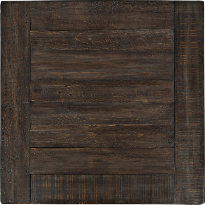 Table de bout rustique Madison de 24 po avec rangement et tablette - bois blanc