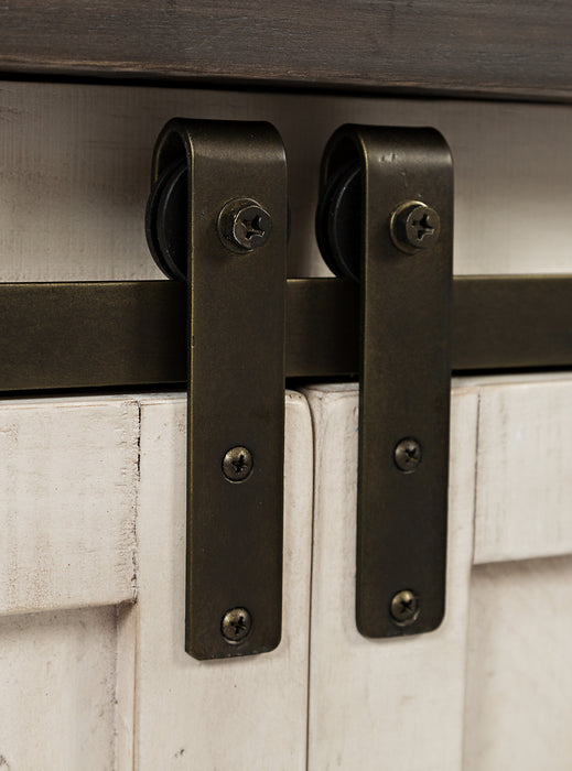 Meuble pour téléviseur rustique Madison de 60 po avec rangement et système de gestion des câbles pour téléviseurs jusqu’à 65 po - blanc