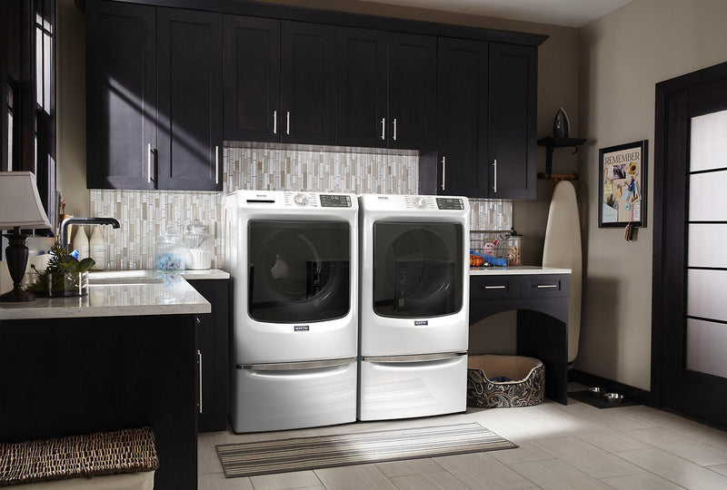 Laveuse frontale 5,5 pi3 avec Extra Power et sécheuse électrique vapeur 7,3 pi³ Maytag - blance