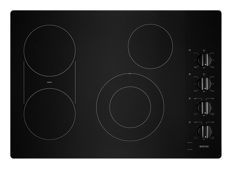 Surface de cuisson électrique Maytag de 30 po à 4 éléments - noire - MEC8830HB