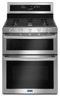  Cuisinière à gaz Maytag de 6 pi³ avec autonettoyage et four double - acier inoxydable résistant aux …