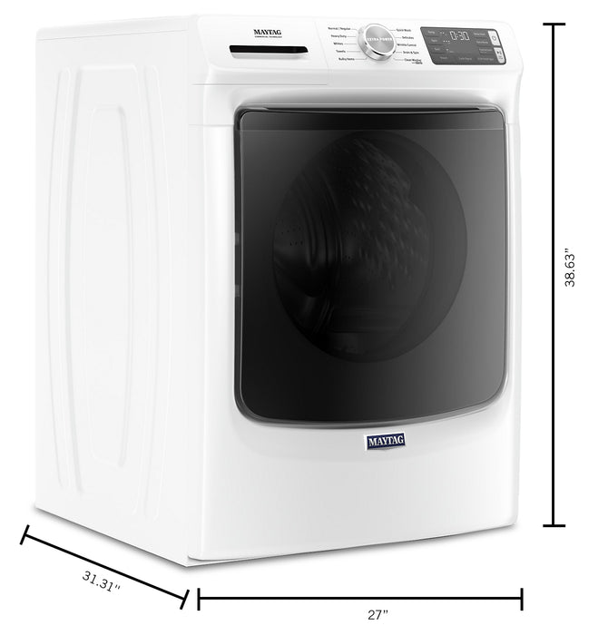 Laveuse à la vapeur haute efficacité Maytag à chargement frontal de 5,2 pi³ - blanche - superposable - MHW5630HW