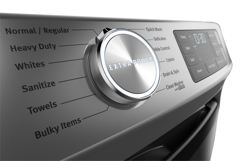 Laveuse frontale 5,5 pi3 avec Extra Power et sécheuse gaz vapeur 7,3 pi³ Maytag - ardoise