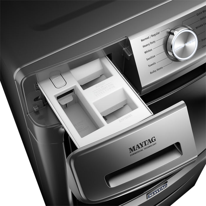 Laveuse à la vapeur haute efficacité Maytag à chargement frontal de 5,5 pi³ - ardoise métallique - superposable - MHW6630HC
