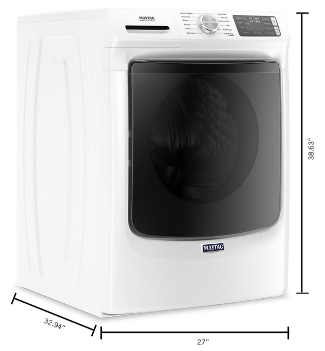 Laveuse à la vapeur haute efficacité Maytag à chargement frontal de 4,8 pi³ - blanche - superposable - MHW6630HW