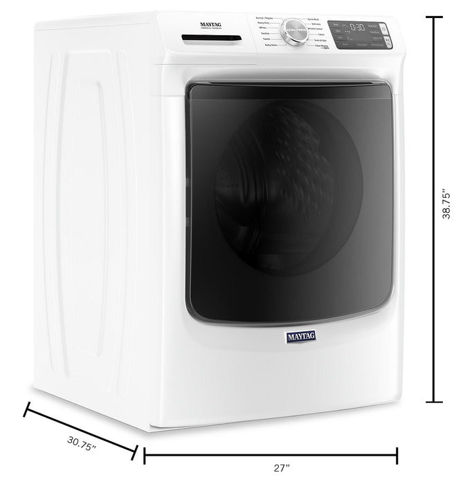 Laveuse à la vapeur intelligente haute efficacité Maytag à chargement frontal de 5,8 pi³ - blanche - superposable - MHW8630HW
