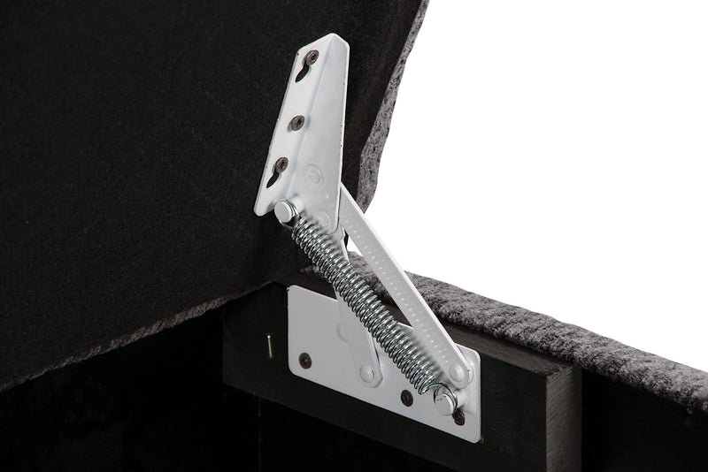 Pouf de rangement Morty de 48 po fabriqué au Canada en tissu de chenille - gris