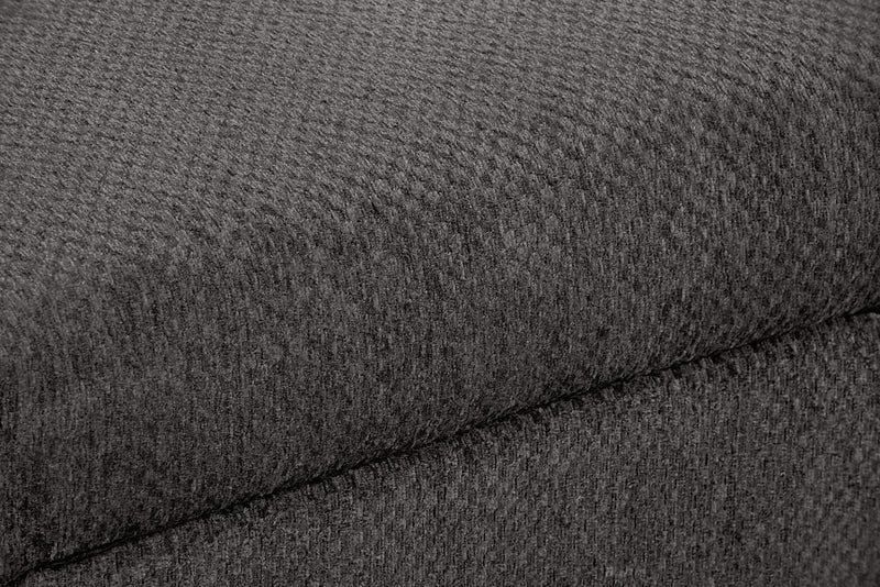 Pouf de rangement Morty de 48 po fabriqué au Canada en tissu de chenille - gris