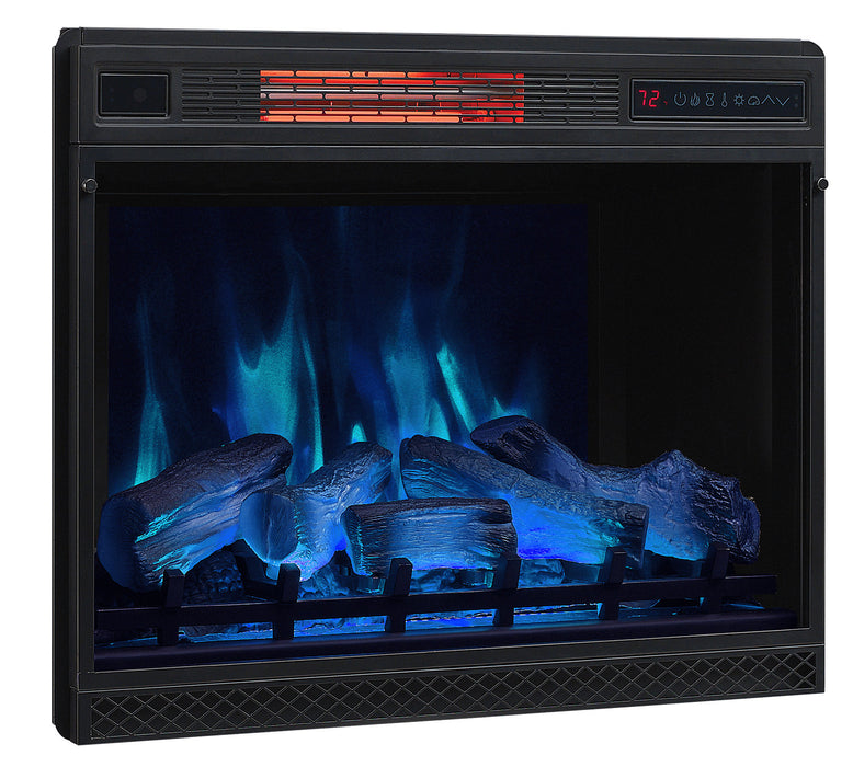 Meuble pour téléviseur Munich de 68 po avec foyer électrique, rangement et système de gestion des câbles pour téléviseurs jusqu’à 75 po - espresso