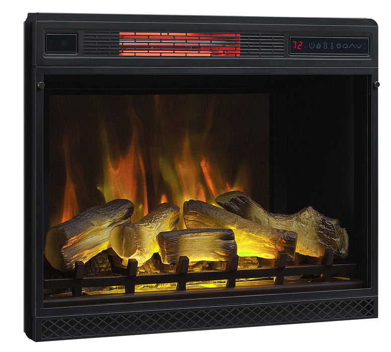 Meuble pour téléviseur Munich de 68 po avec foyer électrique, rangement et système de gestion des câbles pour téléviseurs jusqu’à 75 po - espresso