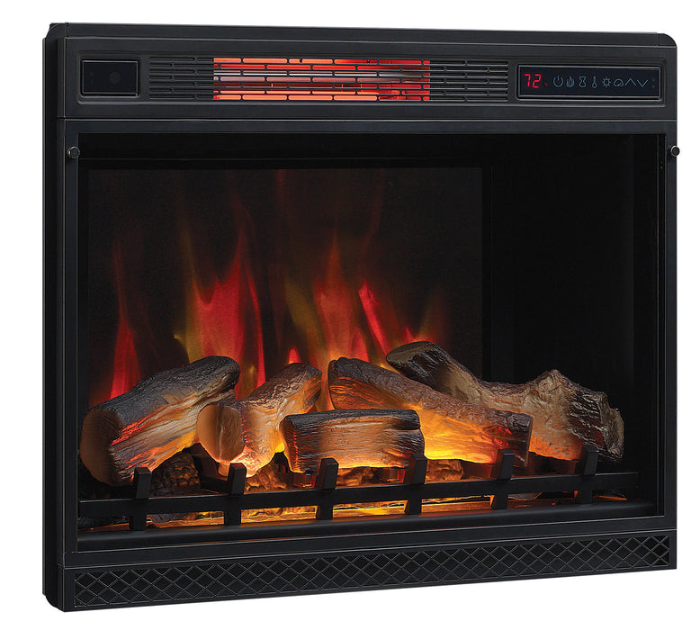 Meuble pour téléviseur Munich de 68 po avec foyer électrique, rangement et système de gestion des câbles pour téléviseurs jusqu’à 75 po - espresso